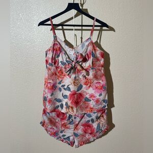 The Lazy Poet Floral Pink and Gray Camisole Set